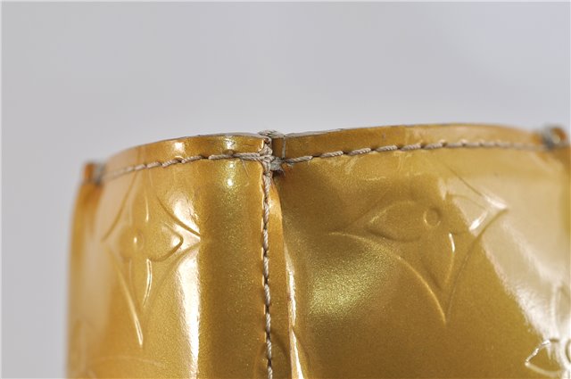 Authentic LOUIS VUITTON Vernis Reade MM Hand Tote Bag Yellow LV 7297C