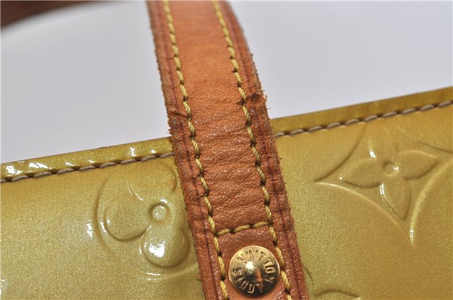 Authentic LOUIS VUITTON Vernis Reade MM Hand Tote Bag Yellow LV 7297C