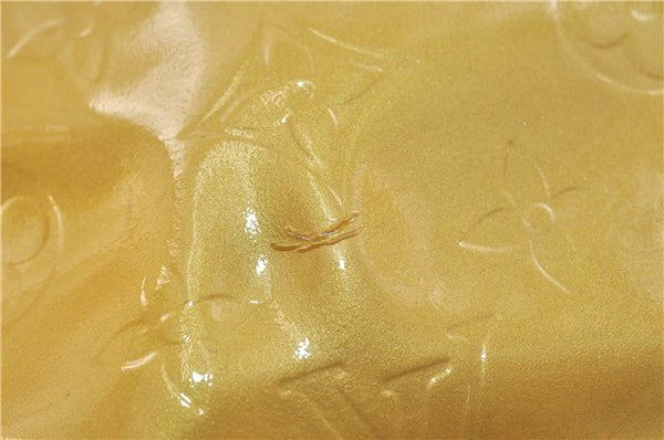 Authentic LOUIS VUITTON Vernis Reade MM Hand Tote Bag Yellow LV 7297C