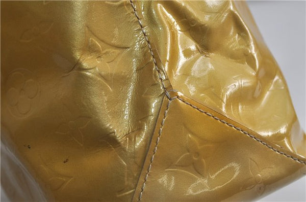 Authentic LOUIS VUITTON Vernis Reade MM Hand Tote Bag Yellow LV 7297C