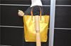 Authentic LOUIS VUITTON Vernis Reade MM Hand Tote Bag Yellow LV 7297C