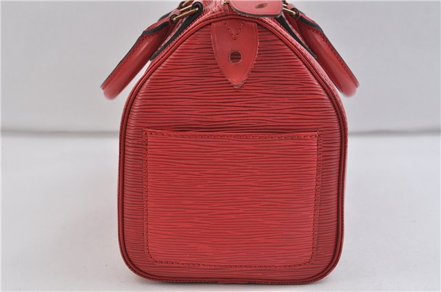 Authentic LOUIS VUITTON Epi Speedy 30 Hand Bag Red M43007 LV 7299C