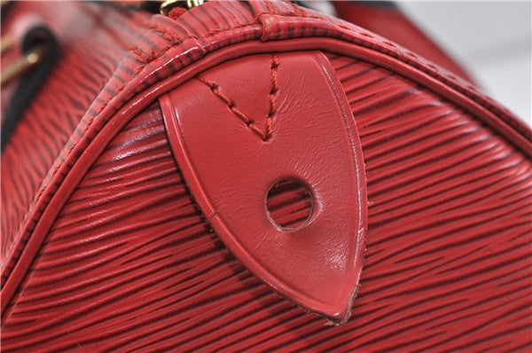 Authentic LOUIS VUITTON Epi Speedy 30 Hand Bag Red M43007 LV 7299C