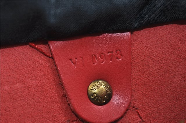 Authentic LOUIS VUITTON Epi Speedy 30 Hand Bag Red M43007 LV 7299C