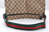 Authentic GUCCI Web Sherry Line Waist Bag GG Canvas Leather 28566 Brown 7299I