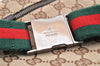 Authentic GUCCI Web Sherry Line Waist Bag GG Canvas Leather 28566 Brown 7299I