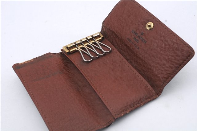 Authentic Louis Vuitton Monogram Cigarette Case Key Case 4Set LV 7303D