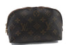 Authentic LOUIS VUITTON Monogram Pochette Cosmetic Pouch M47515 LV 7304C
