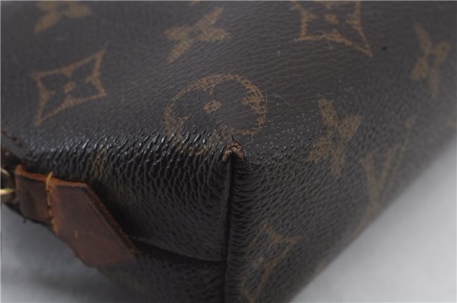Authentic LOUIS VUITTON Monogram Pochette Cosmetic Pouch M47515 LV 7304C