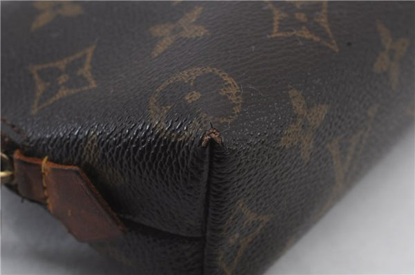 Authentic LOUIS VUITTON Monogram Pochette Cosmetic Pouch M47515 LV 7304C