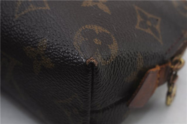 Authentic LOUIS VUITTON Monogram Pochette Cosmetic Pouch M47515 LV 7304C