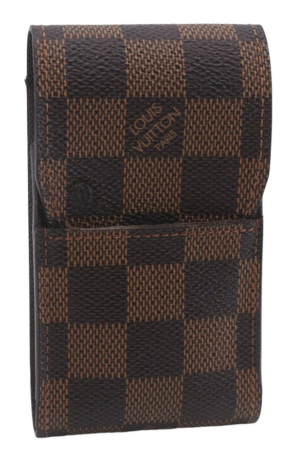 Authentic Louis Vuitton Damier Etui Cigarette Case N63024 LV 7307D