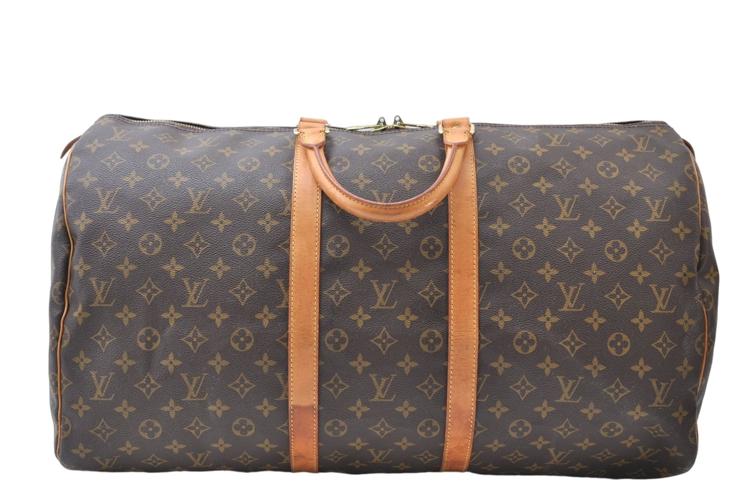 Authentic Louis Vuitton Monogram Keepall 55 Travel Boston Bag M41424 LV 7307E