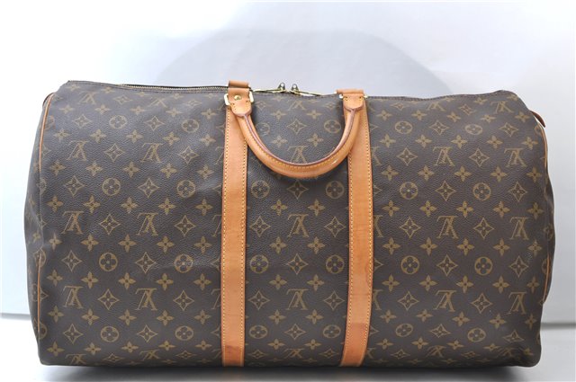 Authentic Louis Vuitton Monogram Keepall 55 Travel Boston Bag M41424 LV 7307E