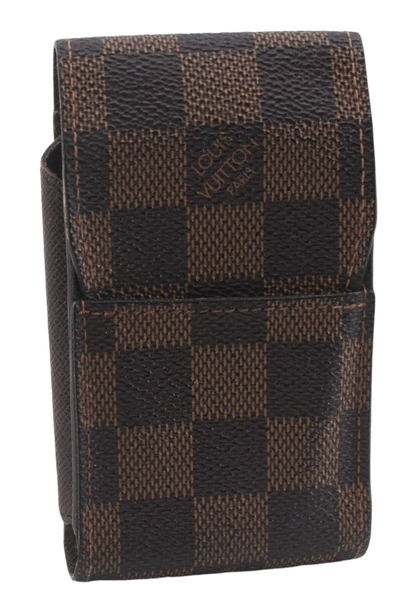 Authentic Louis Vuitton Damier Etui Cigarette Case N63024 LV 7308D