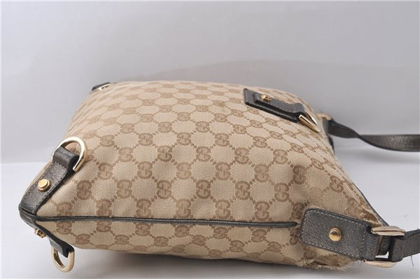 Auth GUCCI Abbey Shoulder Cross Body Bag GG Canvas Leather 131326 Beige 7311C