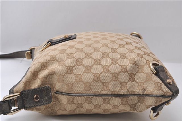 Auth GUCCI Abbey Shoulder Cross Body Bag GG Canvas Leather 131326 Beige 7311C