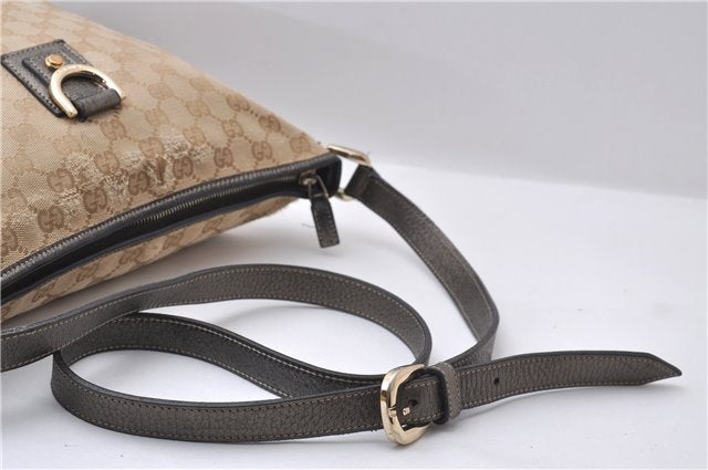 Auth GUCCI Abbey Shoulder Cross Body Bag GG Canvas Leather 131326 Beige 7311C