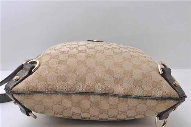 Auth GUCCI Abbey Shoulder Cross Body Bag GG Canvas Leather 131326 Beige 7311C