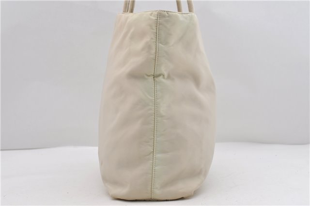 Authentic PRADA Nylon Shoulder Tote Bag Purse Ivory 7312C