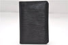 Auth Louis Vuitton Epi Key Case Card Case Coin Purse Black Blue 5Set LV 7313D