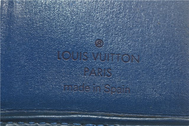 Auth Louis Vuitton Epi Key Case Card Case Coin Purse Black Blue 5Set LV 7313D