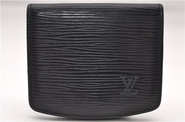 Auth Louis Vuitton Epi Key Case Card Case Coin Purse Black Blue 5Set LV 7313D