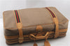 Authentic GUCCI Micro GG Web Sherry Line Trunk Case GG PVC Leather Brown 7315F