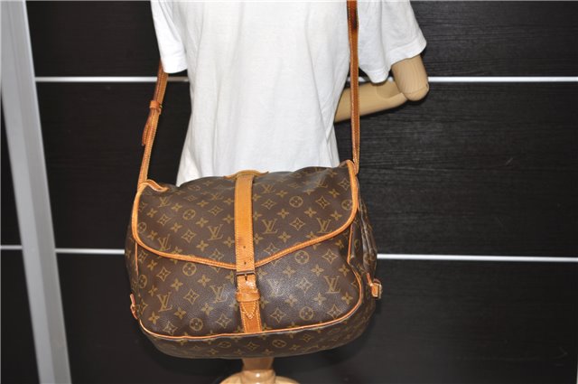 Auth LOUIS VUITTON Monogram Saumur 35 Shoulder Cross Body Bag M42254 LV 7319C