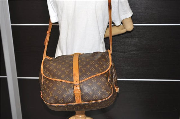 Auth LOUIS VUITTON Monogram Saumur 35 Shoulder Cross Body Bag M42254 LV 7319C