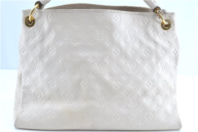 Auth LOUIS VUITTON Monogram Empreinte Artsy MM Shoulder Bag M93449 White 73209