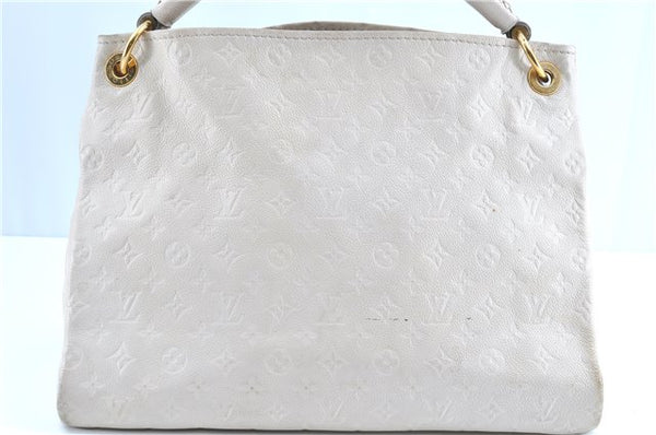 Auth LOUIS VUITTON Monogram Empreinte Artsy MM Shoulder Bag M93449 White 73209