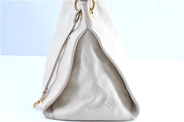 Auth LOUIS VUITTON Monogram Empreinte Artsy MM Shoulder Bag M93449 White 73209