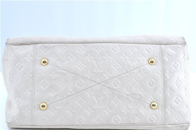 Auth LOUIS VUITTON Monogram Empreinte Artsy MM Shoulder Bag M93449 White 73209