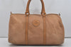 Authentic FENDI Vintage Travel Boston Bag Leather Brown 7321I