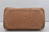 Authentic FENDI Vintage Travel Boston Bag Leather Brown 7321I