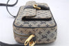 Auth LOUIS VUITTON Monogram Mini Juliet MM Shoulder Cross Bag M92217 Blue 7324C