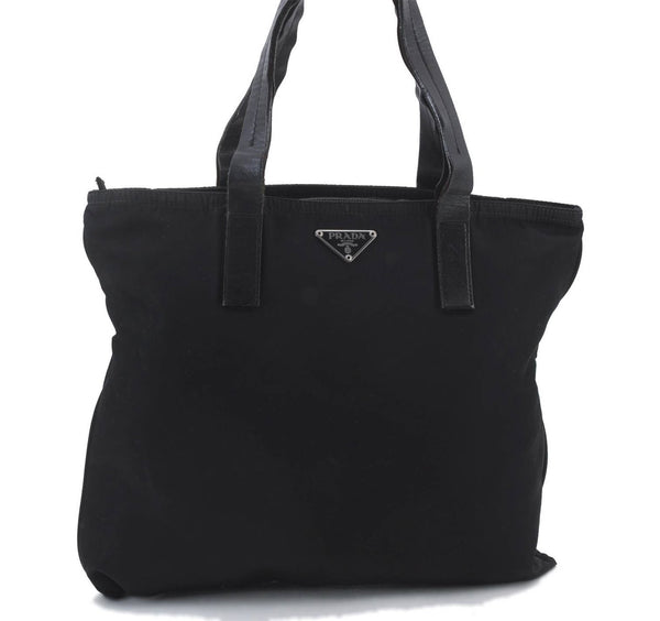 Authentic PRADA Nylon Leather Shoulder Tote Bag Purse Black 7327C