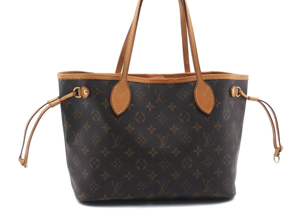 Authentic LOUIS VUITTON Monogram Neverfull PM Tote Bag M40155 LV 7328B