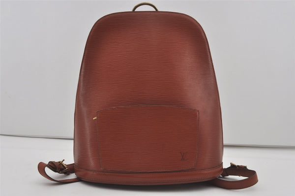 Authentic Louis Vuitton Epi Gobelin Backpack Brown M52293 LV 7331I