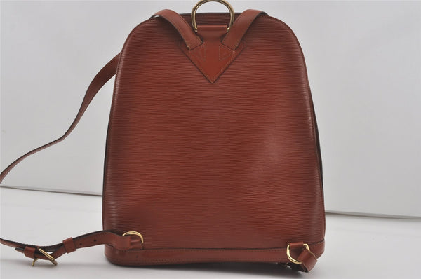 Authentic Louis Vuitton Epi Gobelin Backpack Brown M52293 LV 7331I