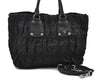 Authentic PRADA Nylon Leather 2Way Shoulder Hand Bag Purse Black 7334C