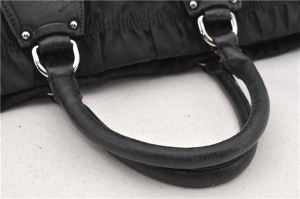 Authentic PRADA Nylon Leather 2Way Shoulder Hand Bag Purse Black 7334C