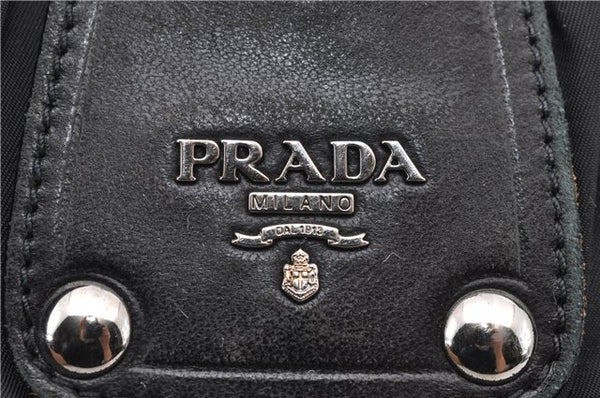 Authentic PRADA Nylon Leather 2Way Shoulder Hand Bag Purse Black 7334C