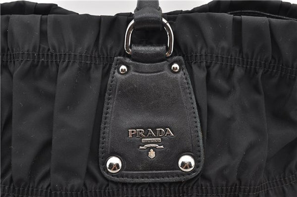 Authentic PRADA Nylon Leather 2Way Shoulder Hand Bag Purse Black 7334C