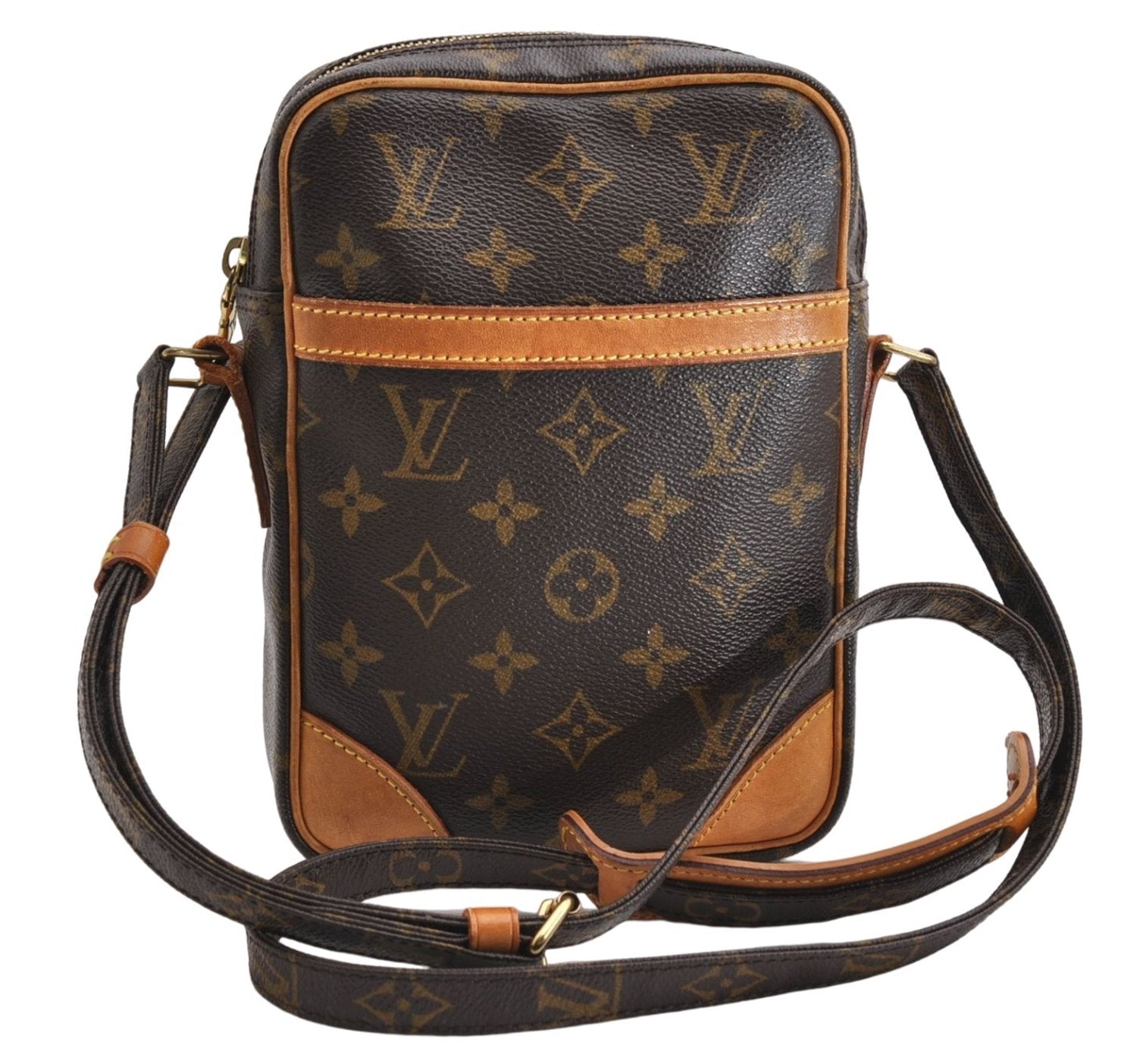 Authentic Louis Vuitton Monogram Danube Shoulder Cross Body Bag M45266 LV 7340E