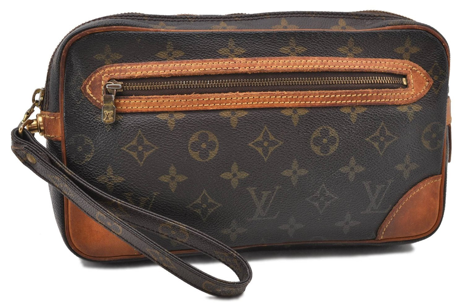 Auth LOUIS VUITTON Monogram Marly Dragonne GM Clutch Hand Bag M51825 LV 7342C