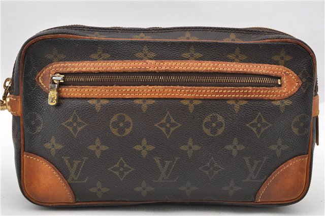 Auth LOUIS VUITTON Monogram Marly Dragonne GM Clutch Hand Bag M51825 LV 7342C