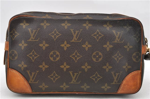 Auth LOUIS VUITTON Monogram Marly Dragonne GM Clutch Hand Bag M51825 LV 7342C
