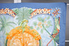 Authentic HERMES Carre 90 Scarf "ALOHA" Silk Blue 7342I